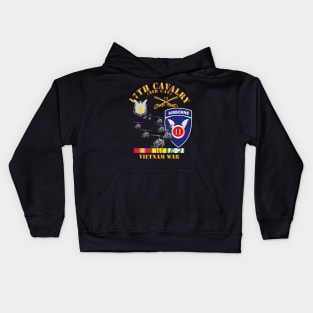 17th Cavalry (Air CAv) - 11th Airborne Division w SVC Kids Hoodie